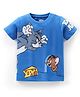 Babyhug Cotton Half Sleeves T-Shirt Tom and Jerry Print - Blue