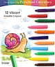 Intelliskills Erasable Crayons | Reusable Wipe and Clean Eraser & 12 Vibrant Colours | Non Toxic, Child Safe | Smooth, Non-Greasy & Break-Resistant | Educator Approved