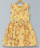 Kiddopanti Sleeveless Frilled Floral Printed Dress - Yellow