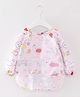 Thread Fairy Full Sleeves Washable Waterproof Baby Feeding Bibs Baby Bib Shirt with Pocket My Farm Small - Pink
