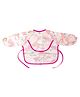 Thread Fairy Full Sleeves Washable Waterproof Baby Feeding Bibs Baby Bib Shirt with Pocket Unicorn Medium - Pink