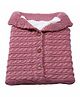 Thread Fairy Knit Wool Warm Swaddle Blanket Sleeping Bag- Pink