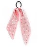 Stol'n Seamless Polka Dot Printed Ribbon Ponytail Hair Rubber Band - Baby Pink