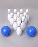 Little Finger Bowling Set 12 Pieces - Blue & White