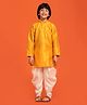 AJ Dezines Full  Sleeves Solid Kurta & Dhoti Set - Yellow