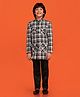 AJ Dezines Full  Sleeves Tartan Checked Coat & Pants Set - White