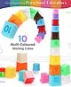 Intelliskills Multicoloured Stacking Cubes | Nesting & Sequencing Toy | 10 Numbered Shapes | Cognitive Skills | Educational Play | BIS Certified | Educator Recommended