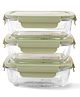 The Better Home Borosilicate Stackable Food Containers Pack of 3 - Green