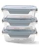 The Better Home Borosilicate Food Containers Pack of 3 Blue - 1040 ml