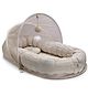 Baby Jalebi Personalized Sleep Cloud Baby Nest Baby Gadda Set With inbuilt Mosquito Net - Beige