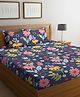 Klotthe Floral 210 TC Polycotton Bedsheet with 2 Pillow Covers - Multicolour