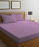 Klotthe Pink Cotton Blend Double Bed Sheet with 2 Pillow Covers - Pink