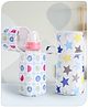Babyhug Feeding Bottle Cover with Zip Star Print Pack Of 2 Blue   - Fits Upto 330 ml Each