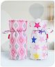 Babyhug Feeding Bottle Cover Star Print Pack of 2 Pink - Fits upto 330 ml Each