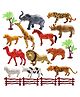 FunBlast Realistic Animal Figure Toy Set of 12 - Multicolour