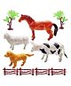 FunBlast Realistic Farm Animal Figure Toy Set of 4 - Multicolour