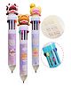 FunBlast 10 In 1 Cartoon Ball Pen Set Pack of 3 - Multicolor