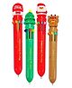FunBlast Merry Christmas themed 10 In 1 Ball Pen Set Pack of 4 - Multicolor