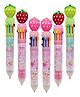 FunBlast 10 in 1 Strawberry Topper Ball Pens Set Pack of 6 - Multicolor