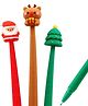 FunBlast Merry Christmas Comfortable Grip Gel Pen Pack of 3 Black Ink - Multicolour