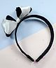 Kamule Layered Bow Embellished Hair Band - White & Black