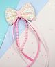 Kamule Confetti Detail Glitter Embellished Bow Hair Clip - Pink
