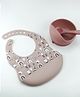 StarKiddo Smart Silicone Suction Bowl & Spoon with Waterproof Bib -Dark Pink