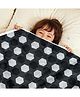 Divine Casa Cotton Cambric Comforter Blanket For Toddler Upto 4 Years - Black & Grey