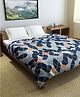 Divine Casa Microfibre All Weather 150 GSM Printed Reversible Double Bed Quilt Comforter Blanket -  Blue
