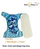 NeonateCare Reusable Cloth Diaper with Diaper Inserts - Blue Astronaut Print