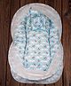 Mittenbooty Mosquito net bedding Jumbo in shining velvet fabric and sparkle net in Panda print- Blue