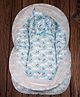 Mittenbooty Mosquito net bedding medium in shining velvet fabric and sparkle net in Panda print- Blue