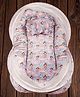 Mittenbooty Mosquito net bedding medium in shining velvet fabric and sparkle net in unicorn print- Grey