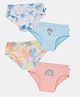 Plan B Pack Of 4 Striped Hipster Panties - Blue White Peach
