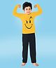Funkrafts Full Sleeves Smiley Printed Tee With Pyjama - Yellow & Black