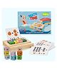 Baybee Wooden Maths Calculation Games with 26 Flash Cards 8 Wooden Blocks and Stand - Multicolor