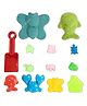 Baybee Natural Creative Kinetic Sand With 1 kg & 13 Fun Molds Magic Play Clay Dough Activity Toys Set - Multicolor