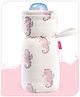 Babyhug 100% Cotton Premium Feeding Bottle Cover with Sherpa Lining Sea Horse Print - Fits upto 330 ml