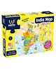 Lattice Amazing India Map Jigsaw Floor Puzzle Double Sided Flashcards Multicolour - 60 Pieces