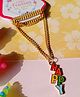 Little Tresses Happy Design Detail Pendant - Multi Colour