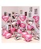 AMFIN  Heart Foil Theme Decoration Balloon Pink - Pack Of 20
