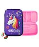 Vinmot Cute 3D Premium Stylish Multipurpose Large Unicorn Pouch cum Pencil Stationary Case with Organizer Compartment - Purple