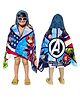 Sassoon Avenger Terry Cotton Bath Pool Beach Hooded Towel Wrap for Kids - Multicolor
