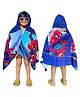Sassoon Justic League Terry Cotton Bath Pool Beach Hooded Towel Wrap for Kids - Blue