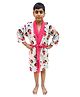 Dora by Sassoon Printed Cotton Bathrobe - Peach