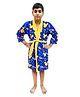 Mickey Mouse by Sassoon  Printed Cotton Bathrobe - Blue