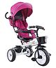 JoyRide 4 in 1 Convertible Baby Tricycle Toddler Stroller Pedal Tricycle w/ Reversible Seat Adjustable Removable Handle Canopy
