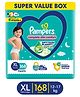 Pampers Complete Skin Comfort Pants, Anti-rash blanket, Lotion with Vitamin E & Aloe Vera,  Extra Large size baby Diapers, (XL) 168 Count, 12-17 kg