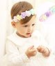 Ziory Pearl Detailed Flower Applique Embellished Headband - Multi Colour