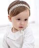 Ziory Leaf Design Detailed Headband - Golden